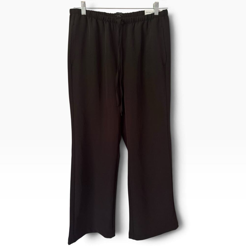 NWT Ann Taylor The Pull On Wide Leg Pants Black Size Small - Picture 2 of 7